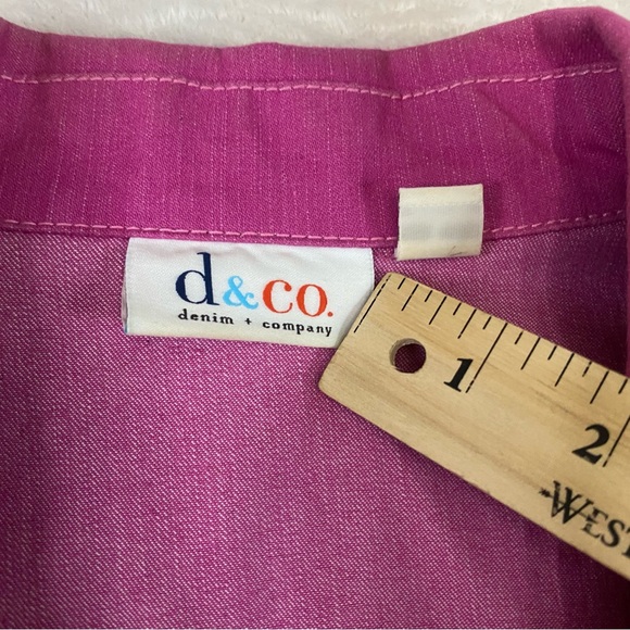 Denim&Co Pink Blazer Womens Jacket Pockets Size Large - Picture 4 of 9